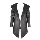 DEVIL FASHION Men's Gothic Irregular Eyelet Jacket with Hood