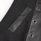 DEVIL FASHION Men's Gothic Irregular Eyelet Jacket with Hood