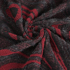 DEVIL FASHION Men's Gothic Irregular Multi-chain Coat with Hood Red