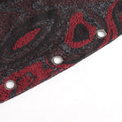 DEVIL FASHION Men's Gothic Irregular Multi-chain Coat with Hood Red