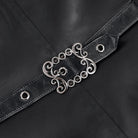 DEVIL FASHION Men's Gothic Jacquard Single-breasted Halterneck Vest Black