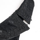 DEVIL FASHION Men's Gothic Jacquard Single-breasted Halterneck Vest Black