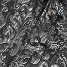 DEVIL FASHION Men's Gothic Jacquard Single-breasted Halterneck Vest Silver