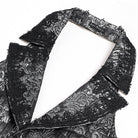DEVIL FASHION Men's Gothic Jacquard Single-breasted Halterneck Vest Silver