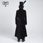 DEVIL FASHION Men's Gothic Lapel Collar Embroidered Velvet Coat Red