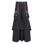 DEVIL FASHION Men's Gothic Pin Studded Flared Pants