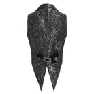 DEVIL FASHION Men's Gothic Printed Plunging Turn-down Collar Swallow-tailed Waistcoat