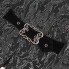 DEVIL FASHION Men's Gothic Printed Plunging Turn-down Collar Swallow-tailed Waistcoat