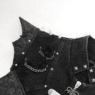 DEVIL FASHION Men's Gothic Rivets Chain Rings Vest