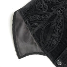 DEVIL FASHION Men's Gothic Ruffled Single-breasted Stand Collar Vest