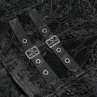 DEVIL FASHION Men's Gothic Ruffled Single-breasted Stand Collar Vest