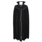 DEVIL FASHION Men's Gothic Stand Collar Lace Splice Velvet Cloak