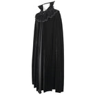 DEVIL FASHION Men's Gothic Stand Collar Lace Splice Velvet Cloak