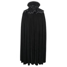 DEVIL FASHION Men's Gothic Stand Collar Lace Splice Velvet Cloak