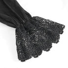 DEVIL FASHION Men's Gothic Stand Collar Puff Sleeved Lace Splice Shirt