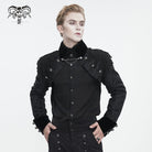 DEVIL FASHION Men's Gothic Tassels Swallow-tailed Jacket