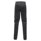 DEVIL FASHION Men's Gothic  Zip Floral Branded Trousers