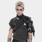 DEVIL FASHION Men's Punk Asymmetric Buckle-up Straps Body Harness
