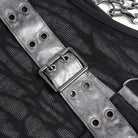 DEVIL FASHION Men's Punk Asymmetric Chained Hooded Tank Top