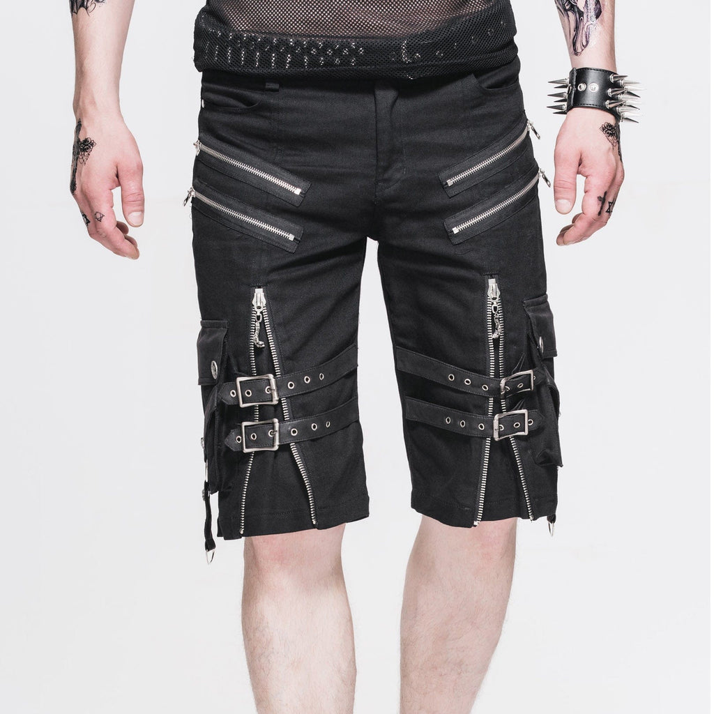 DEVIL FASHION Men's Punk Bermuda Shorts