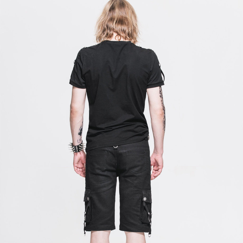 DEVIL FASHION Men's Punk Bermuda Shorts