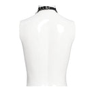 DEVIL FASHION Men's Punk Buckle Strap Ring&Chain Necktie Choker