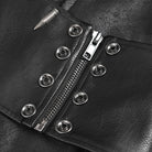 DEVIL FASHION Men's Punk Buckle-up Stand Collar Studded Coat