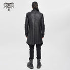 DEVIL FASHION Men's Punk Buckle-up Stand Collar Studded Coat