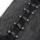 DEVIL FASHION Men's Punk Buckle-up Strap Ripped Pants