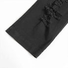 DEVIL FASHION Men's Punk Buckle-up Strap Ripped Pants