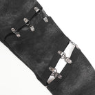 DEVIL FASHION Men's Punk Cutout Rivets Chained Shirt