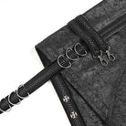 DEVIL FASHION Men's Punk D-ring Multi-zippered Buckle-up Skirt