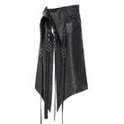 DEVIL FASHION Men's Punk D-ring Multi-zippered Buckle-up Skirt