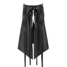DEVIL FASHION Men's Punk D-ring Multi-zippered Buckle-up Skirt