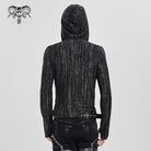 DEVIL FASHION Men's Punk Eyelet Strap Irregular Hoodie