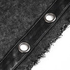 DEVIL FASHION Men's Punk Eyelet Unedged Hooded Vest