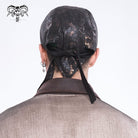 DEVIL FASHION Men's Punk Gear Lace-up Beanie