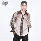 DEVIL FASHION Men's Punk Gear Lace-up Beanie