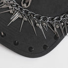 DEVIL FASHION Men's Punk Goat Skull Studded Chained Hat