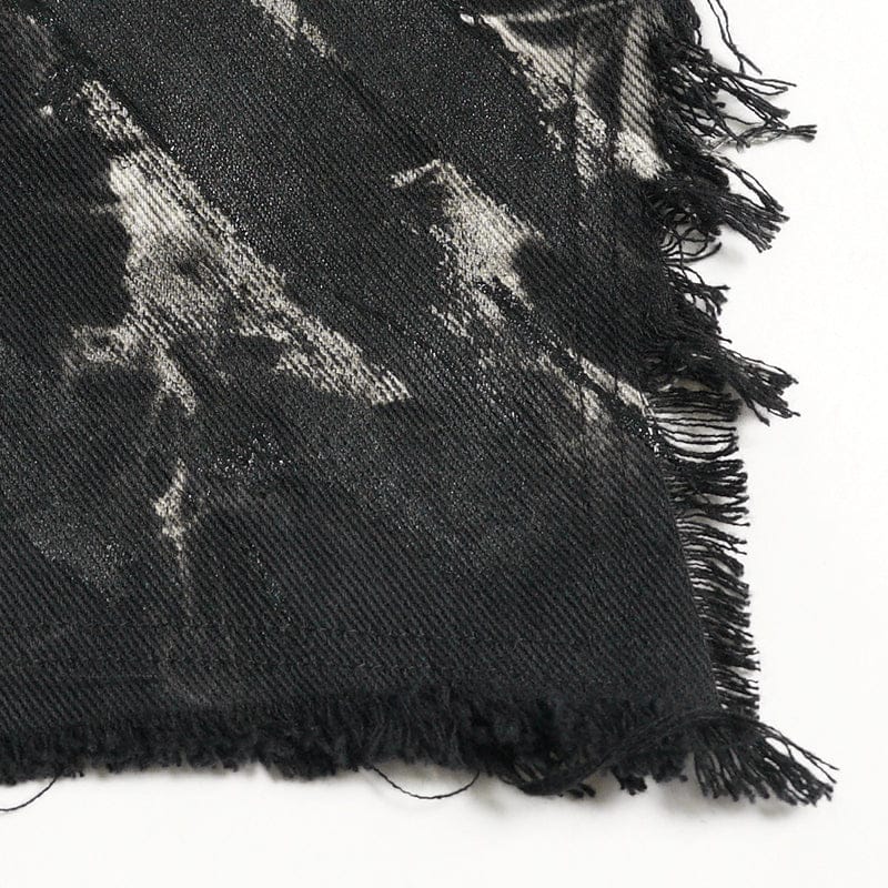 DEVIL FASHION Men's Punk Irregular Ripped Unedged Skirt