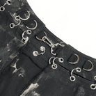 DEVIL FASHION Men's Punk Irregular Ripped Unedged Skirt