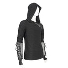 DEVIL FASHION Men's Punk Lace-up Mesh Splice Hoodies