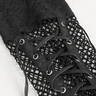 DEVIL FASHION Men's Punk Lace-up Mesh Splice Hoodies