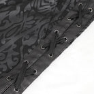 DEVIL FASHION Men's Punk Lace-up Totem Printed Flared Pants