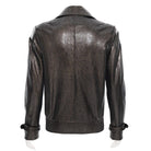 DEVIL FASHION Men's Punk Notched Lapel Studded Biker Jacket