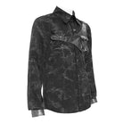 DEVIL FASHION Men's Punk Printed Bullet Shirt