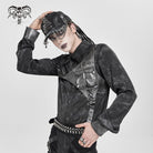 DEVIL FASHION Men's Punk Printed Bullet Shirt