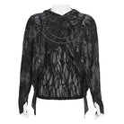 DEVIL FASHION Men's Punk Ripped Chained Hoodie