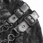 DEVIL FASHION Men's Punk Ripped Chained Hoodie