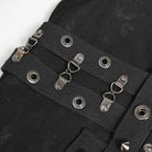 DEVIL FASHION Men's Punk Ripped Mesh Splice Lace-up Baggy Trousers